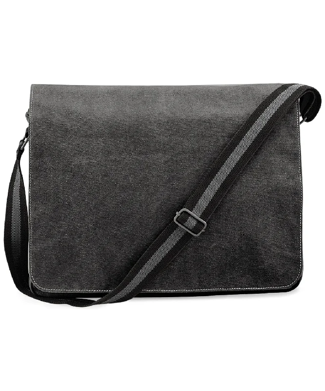 Vintage Black - Vintage canvas despatch bag