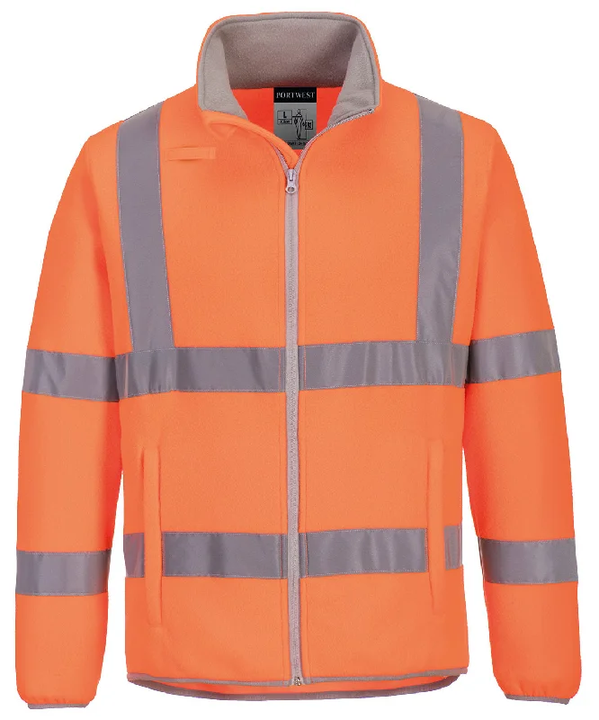 Orange - Eco Hi-vis fleece jacket (EC70)