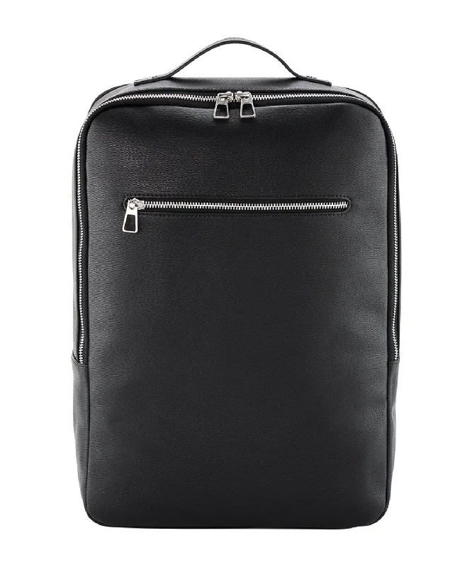 Black - Tailored luxe PU backpack