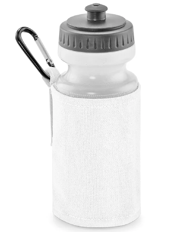 White - Water bottle and holder