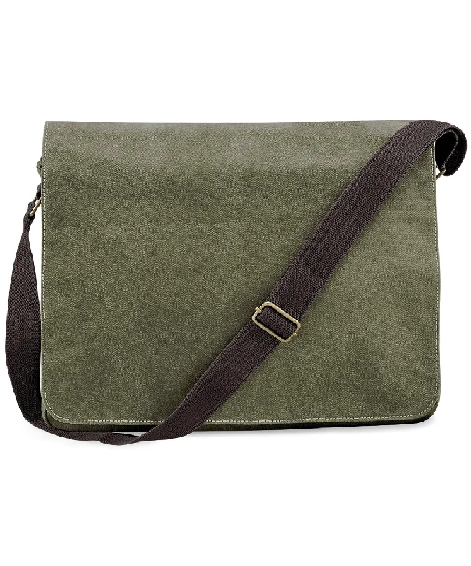 Vintage Military Green - Vintage canvas despatch bag