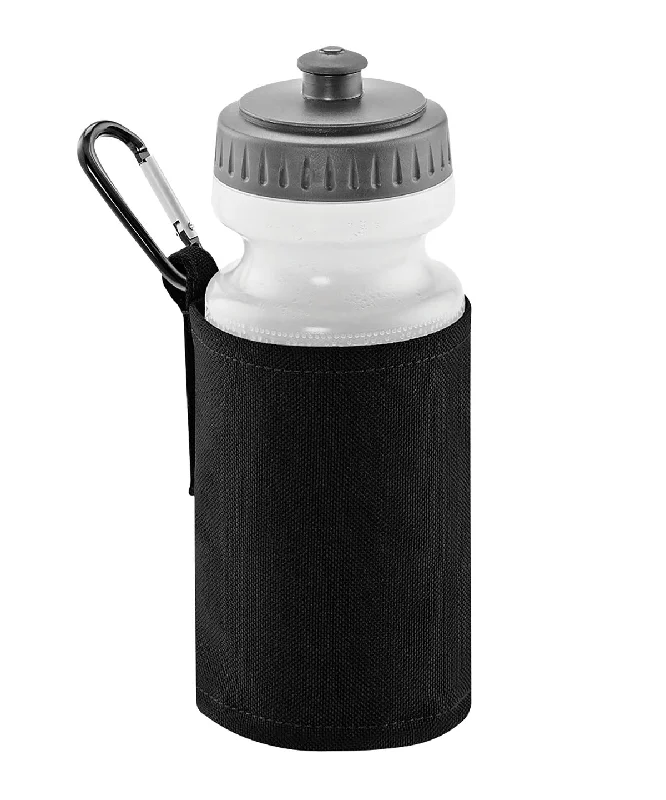 Black - Water bottle and holder