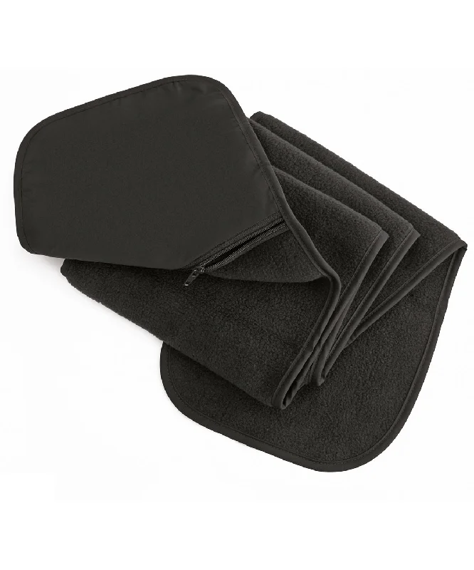 Black - Polartherm™ fleece scarf with zip pocket