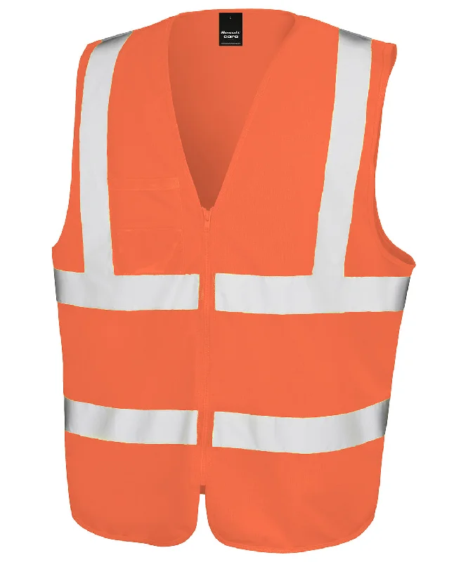 Orange - Core zip ID safety tabard