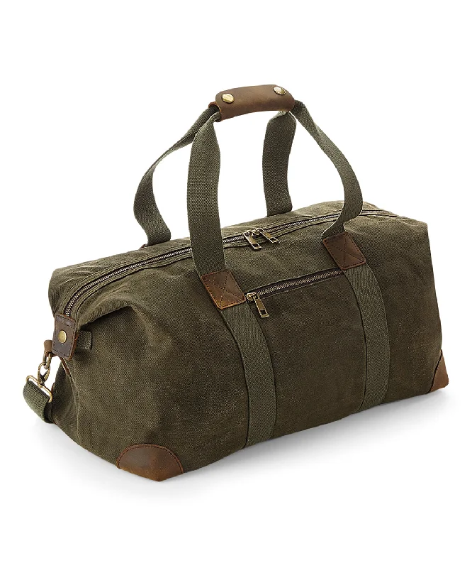 Olive Green - Heritage waxed canvas holdall