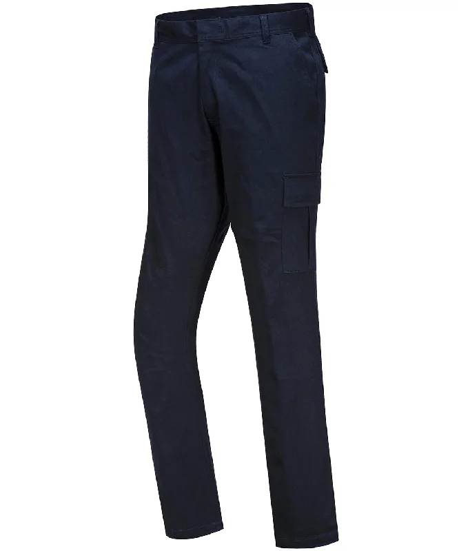 Dark Navy - Stretch slim combat trousers (S231) slim fit