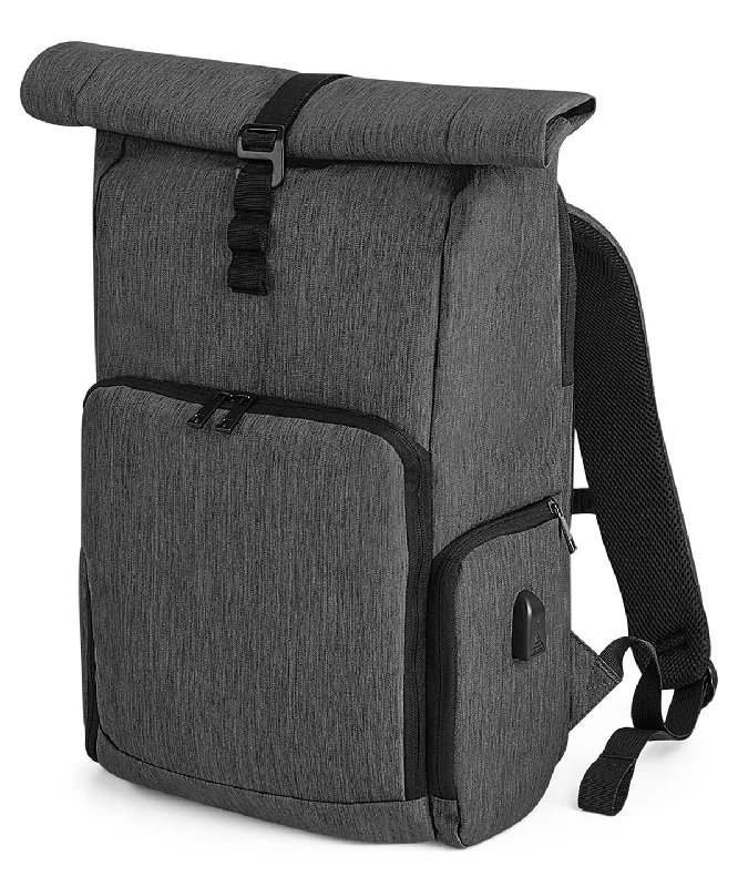 Granite Marl - Q-Tech charge roll-top backpack