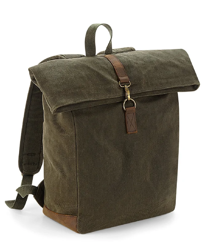 Olive Green - Heritage waxed canvas backpack