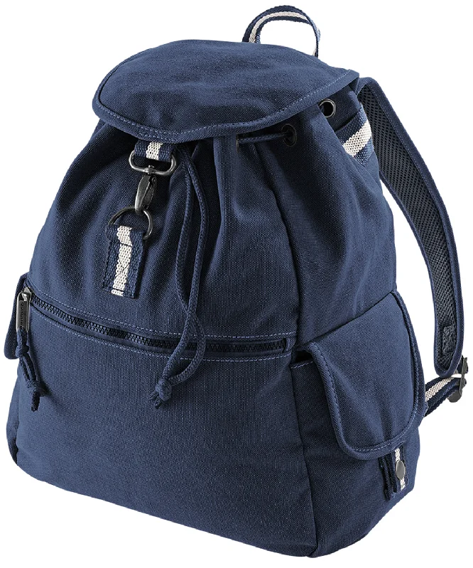 Vintage Oxford Navy - Vintage canvas backpack