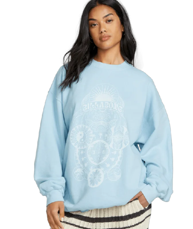 Billabong Ride In Crew Sweatshirt-Washed Chambray