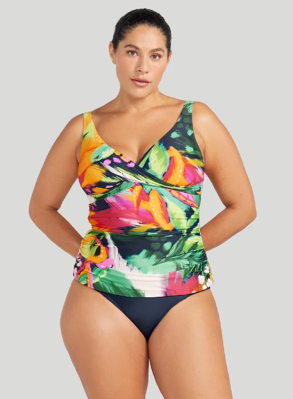 Artesands: Chelona Delacroix Cross Front Tankini Top Navy TurtleWaterproof jacket