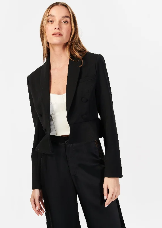 CroptophoodieSutton Cropped Blazer Black