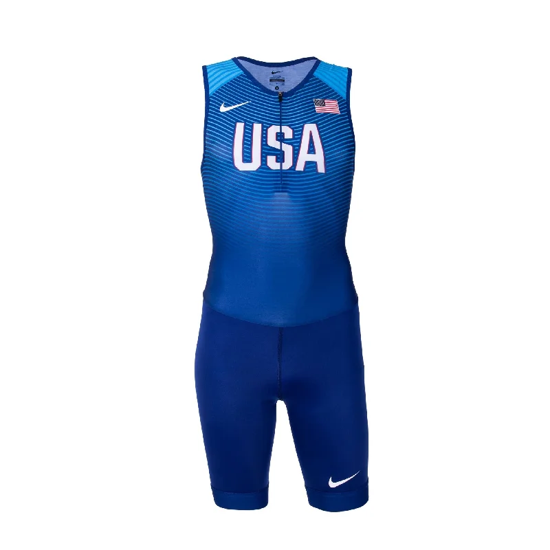 Nike USA Men's Official Rio Team Tank UnitardCycling tee