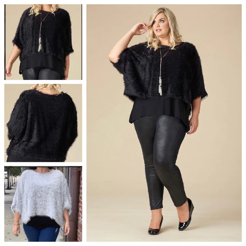 CroptopchicFuzzy Crop poncho