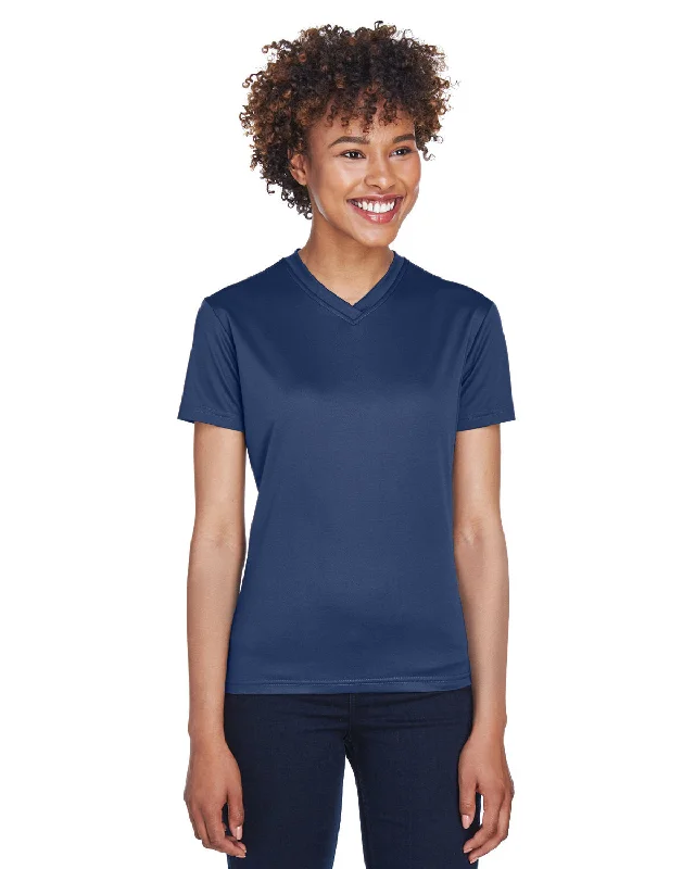 UltraClub 8400L Ladies' Cool & Dry Sport V-Neck T-ShirtLongline Shirts