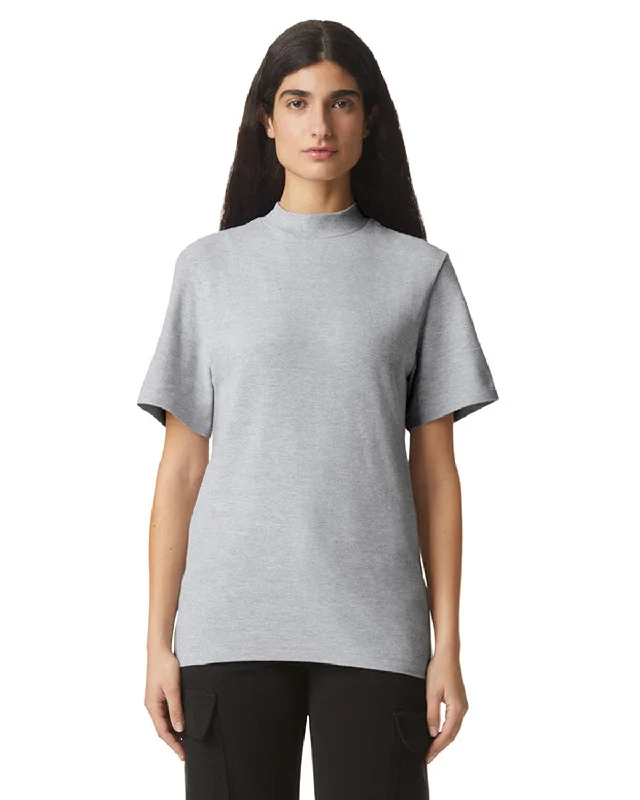 American Apparel 1PQ Unisex Mockneck Pique T-ShirtStatement Shirts