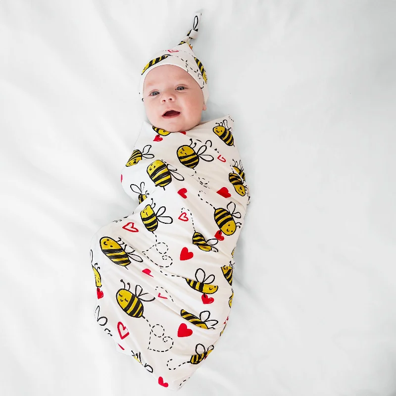 Bee Mine Swaddle & Hat Set