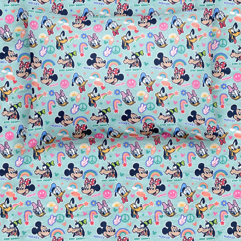 Pink Disney Mickey's Clubhouse Twin Sheet Set