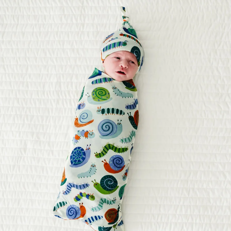 Inchin' Along Swaddle & Hat Set