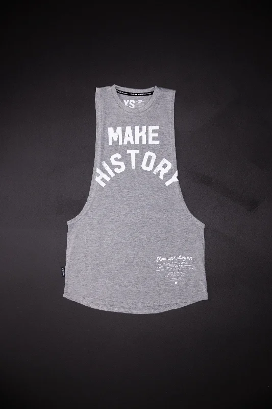 MAKE HISTORY BRO TANK - GREYGym vest