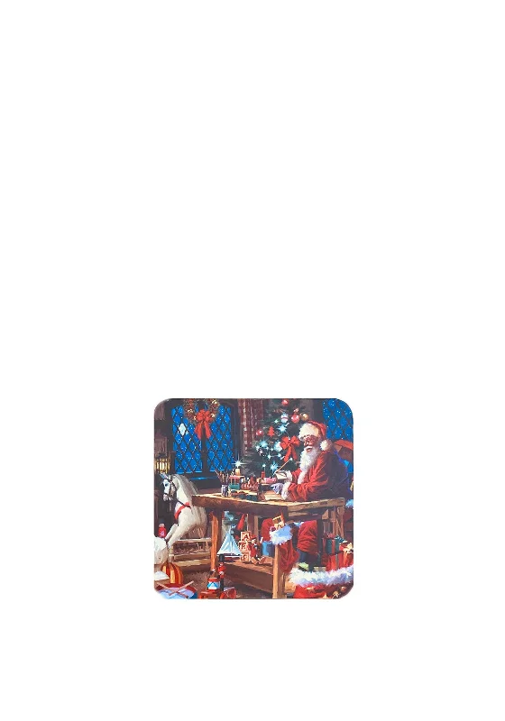 Widdop Bingham Santa Set of 4 Coasters, Multi