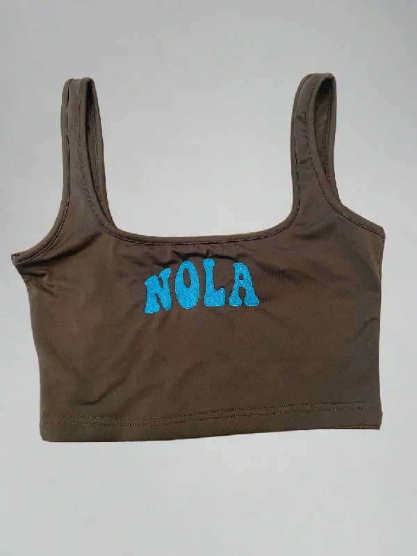 CroptopmemoryNola Square Neck Crop Tank