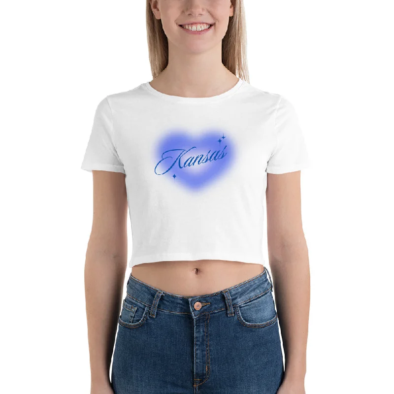 CroptopdetailKansas Airbrush Heart Crop Tee