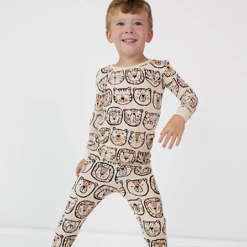 Lions, Tigers & Bears Two-Piece Pajama Set