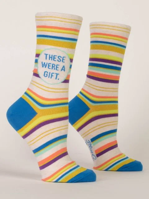 CrewneckinnovationThese Were A Gift Women's Crew Socks