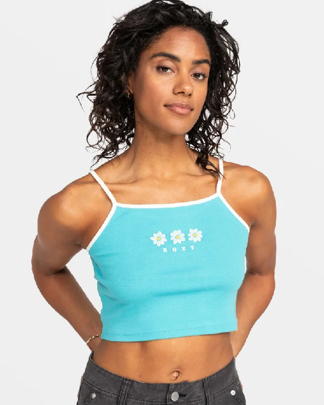 Roxy Roxy Vintage Tank-Maui BlueCompression hoodie