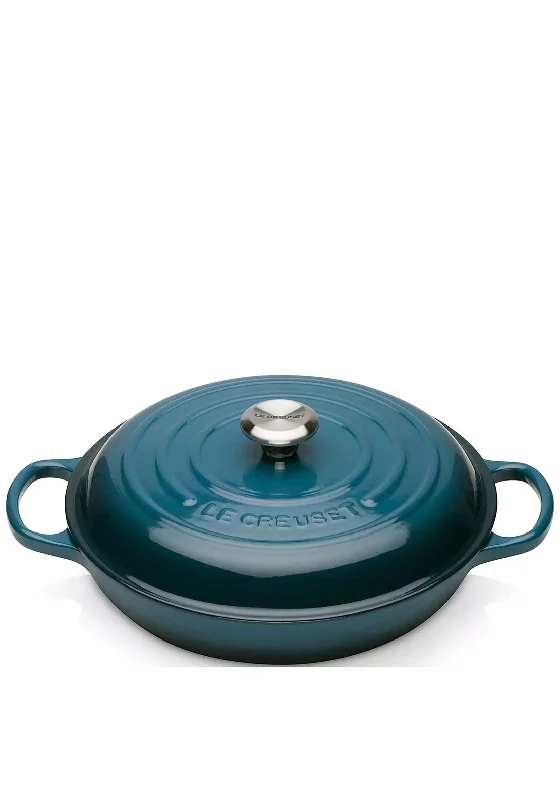 Le Creuset Signature Shallow Oven Casserole Dish, Deep Teal