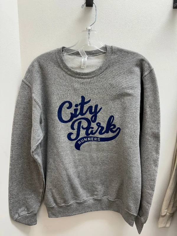 CrewneckhemCity Park Runners Retro Script Crewneck