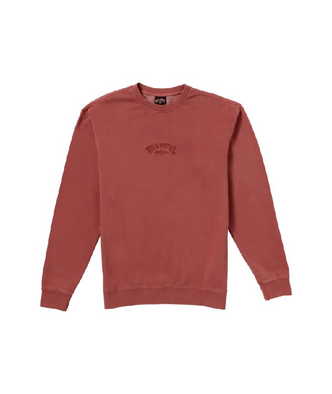 Billabong Wave Washed Crew Sweatshirt-Dusty Red