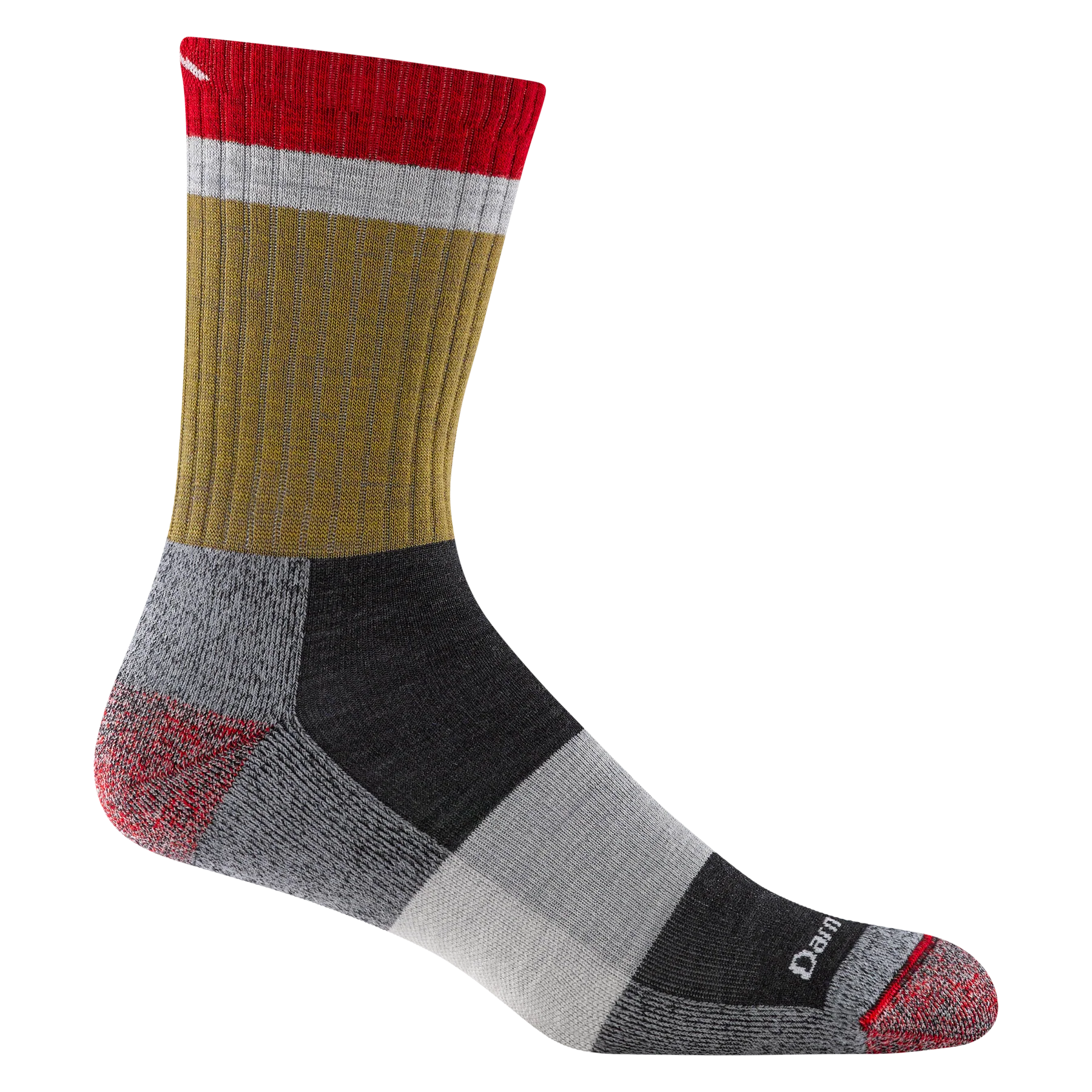 CrewneckwebMen's Heady Stripe Micro Crew Lightweight Hiking Sock