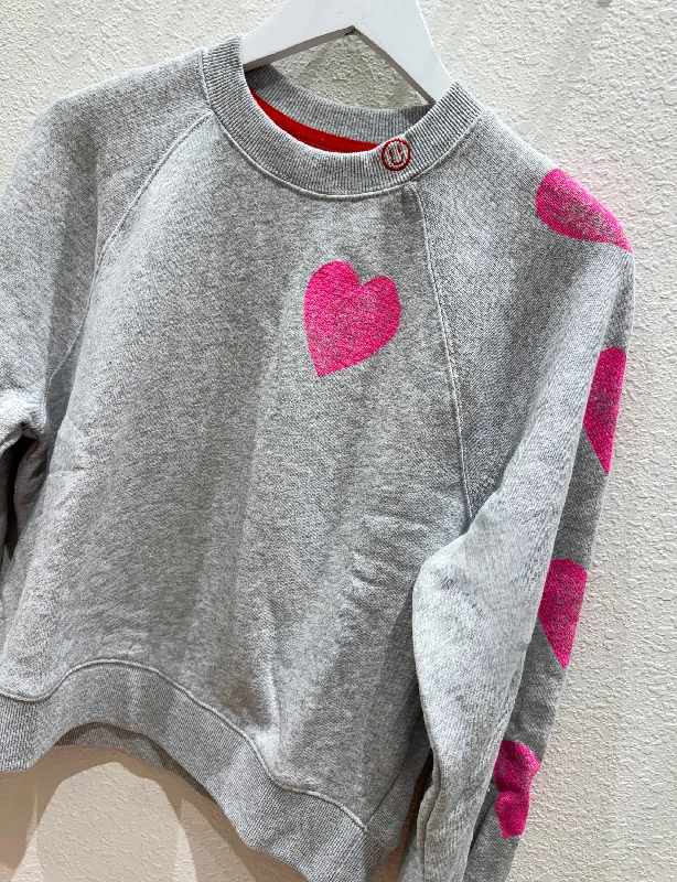 Neon Stamp Sweatshirt, Heather Grey