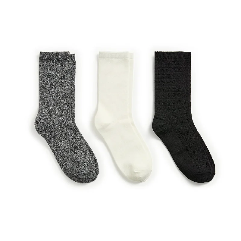 CrewneckwearCircles Texture Midweight Crew Sock 3-Pack