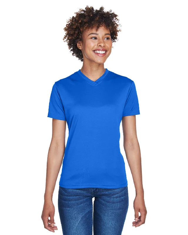 UltraClub 8400L Ladies' Cool & Dry Sport V-Neck T-ShirtCropped Shirts