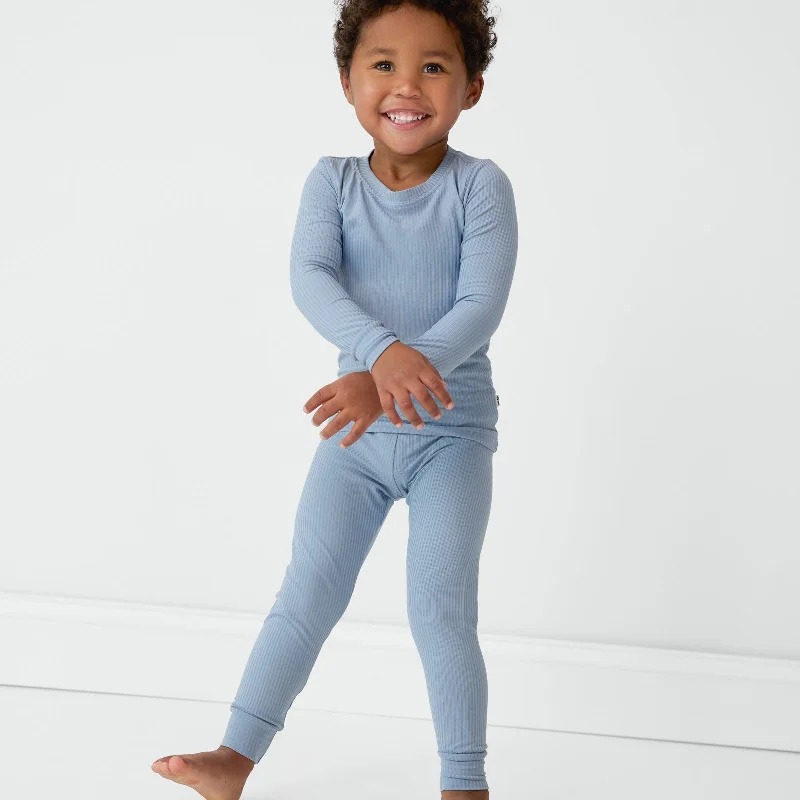 Fog Ribbed Two-Piece Pajama Set