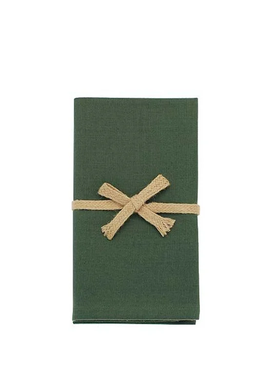 Walton & Co Cotton Set Of 4 Napkins, Green