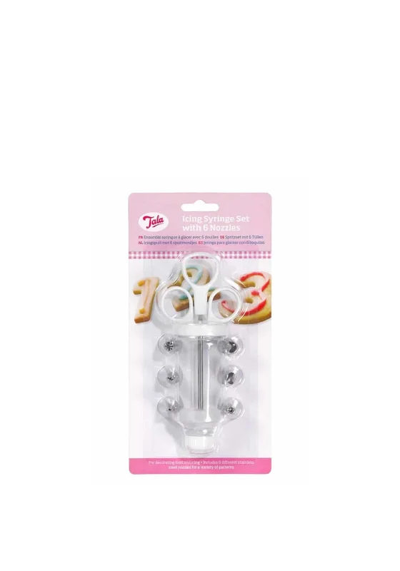 Tala 6 Nozzles Icing Syringe Set