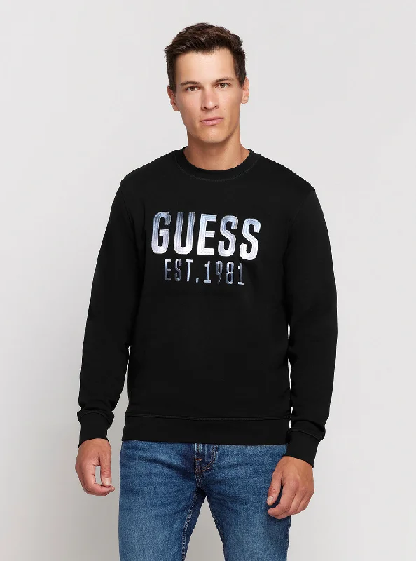 CrewneckcraftEco Black Beau Crew Neck Jumper