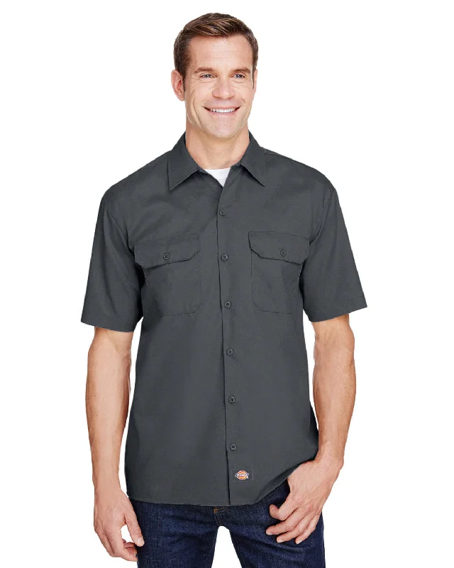 Dickies WS675 Men's FLEX Short-Sleeve Twill Work ShirtGym Shirts