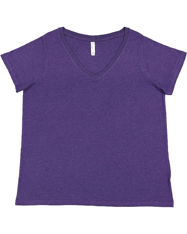 LAT 3817 Ladies' Curvy V-Neck Fine Jersey T-ShirtRelaxed Fit Shirts