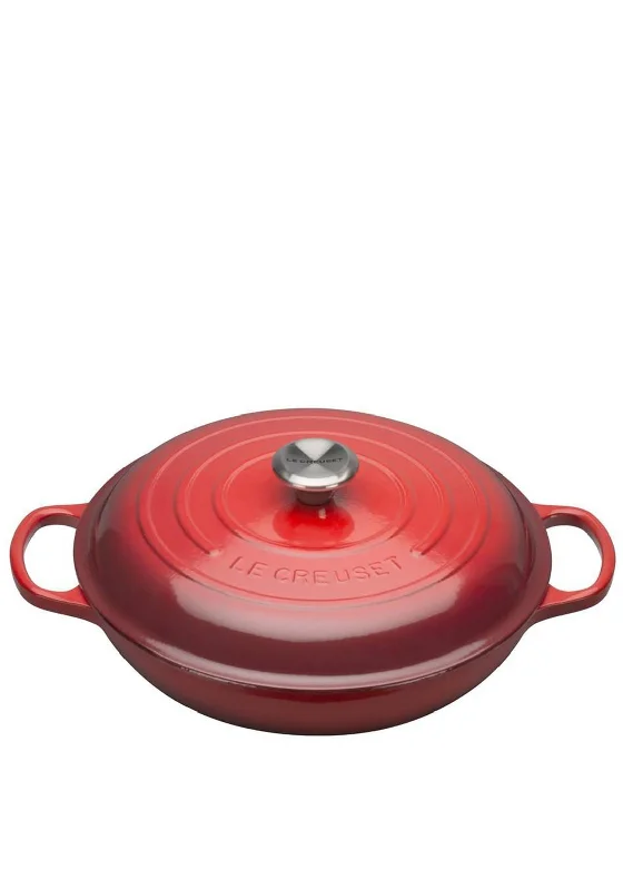 Le Creuset Signature Collection 3.5L Shallow Oven Casserole Dish, Cerise