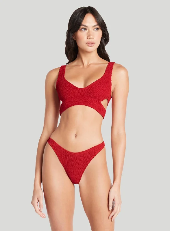 CroptopstitchBond Eye: Nino Crop Bikini Top Baywatch Red