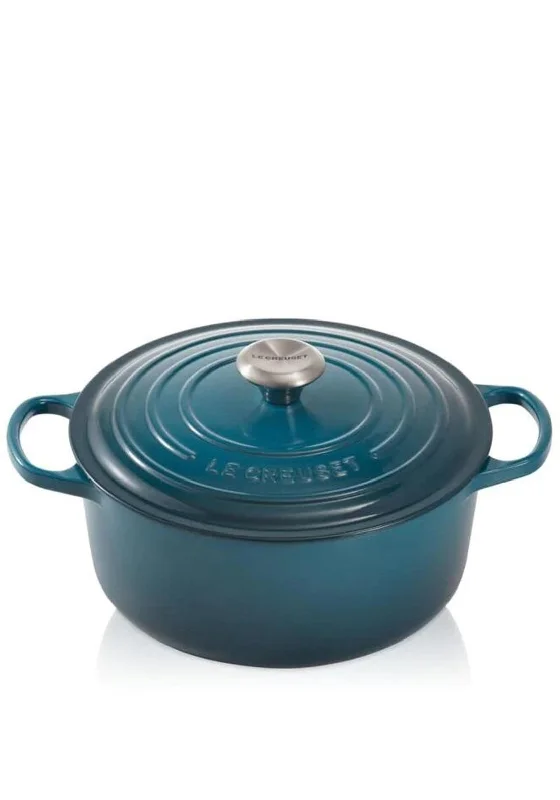 Le Creuset Signature Round 28cm Casserole Dish, Deep Teal