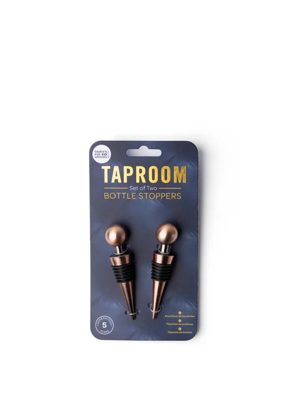 Taylor’s Eye Witness Taproom Set of 2 Bottle Stoppers, Copper