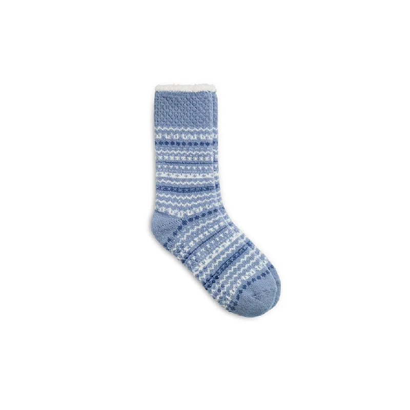 CrewneckbrandFairisle Popcorn Cozy Lined Lounge Crew Sock