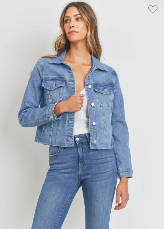 CroptopbreathableCarrie Cropped Denim Jacket