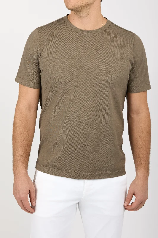 CrewneckcommunityCotton Crewneck T-Shirt in Clay